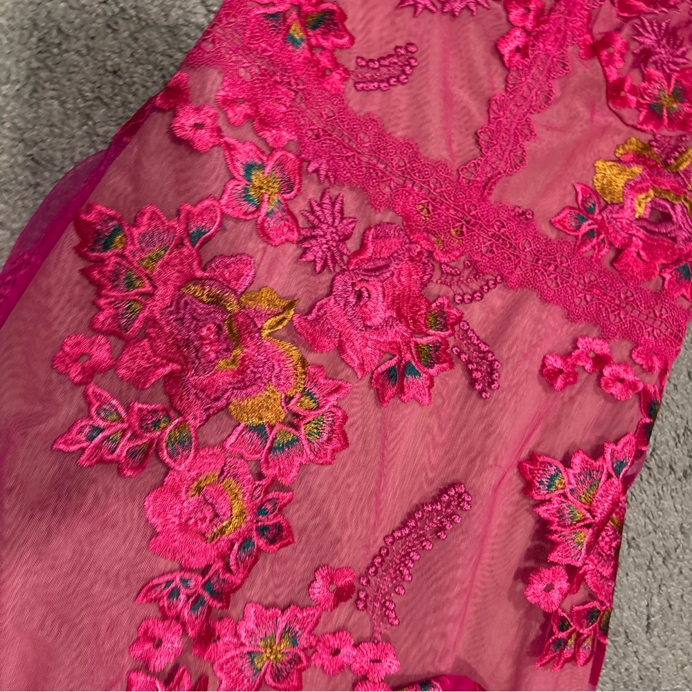 Bronx And Banco New Eva Midi Gown In Fuchsia Size M - Picture 10 of 16